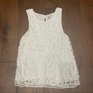 Joie White Lace Top